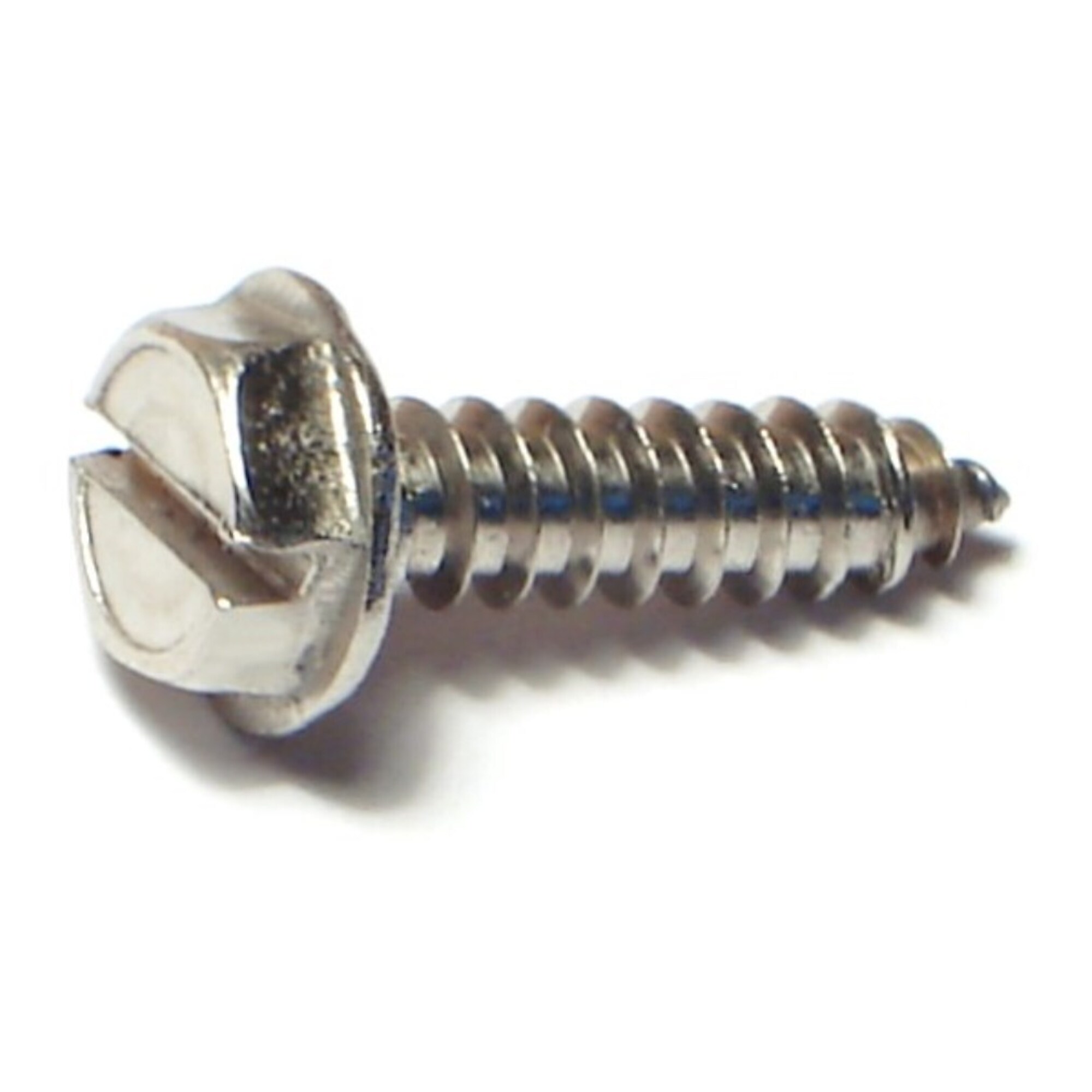Midwest Fastener Stainless Steel Slotted Hex Washer Head Sheet Metal Screws - #10 x 3/4in., 100 Pcs, Model# 08179
